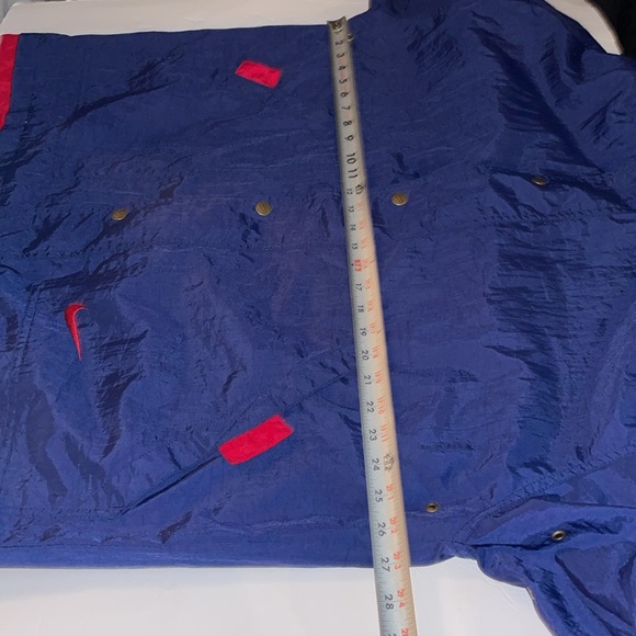 Men’s VINTAGE NIKE Navy Red Sz M Nylon Hooded Parka Red Tag - Picture 9 of 11
